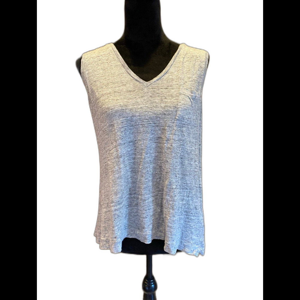 J.‎ Crew Womens Tank Top Shirt Textured Gray Plus Size 1X  Summer Travel  J.Crew